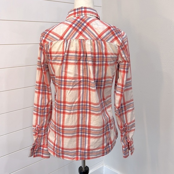 THE NORTH FACE BUTTON FRONT PLAID COTTON SHIRT SZ MED OUTDOOR WESTERN FALL - Picture 2 of 9